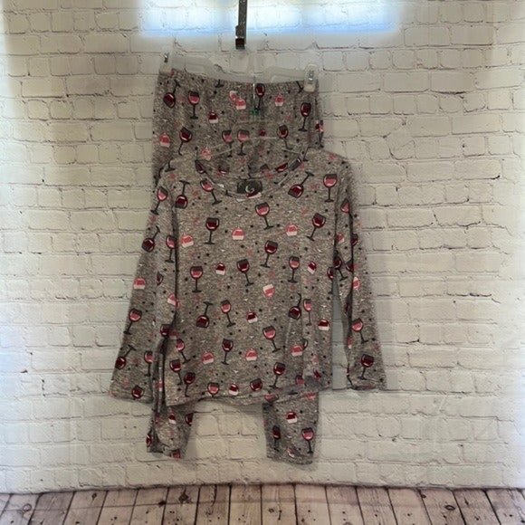 PJ COUTURE Wine 2-Piece Pajama Set - Picture 1 of 6